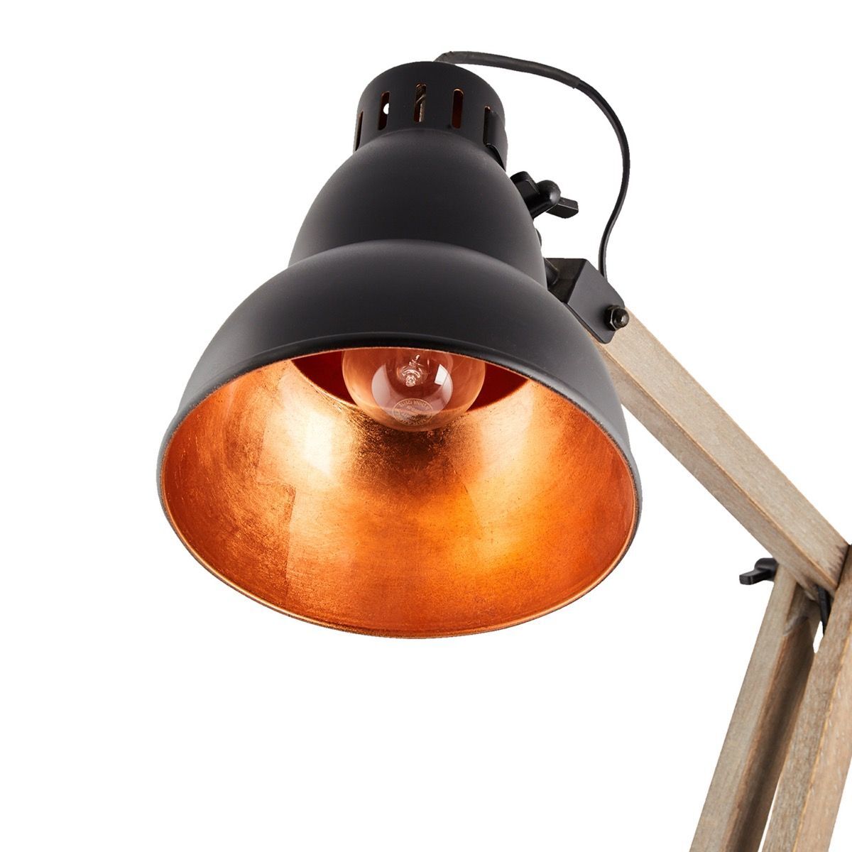 Faroe Scandi Modern Natural Wooden Table Lamp Rustic Retro Designer Light V563-75032
