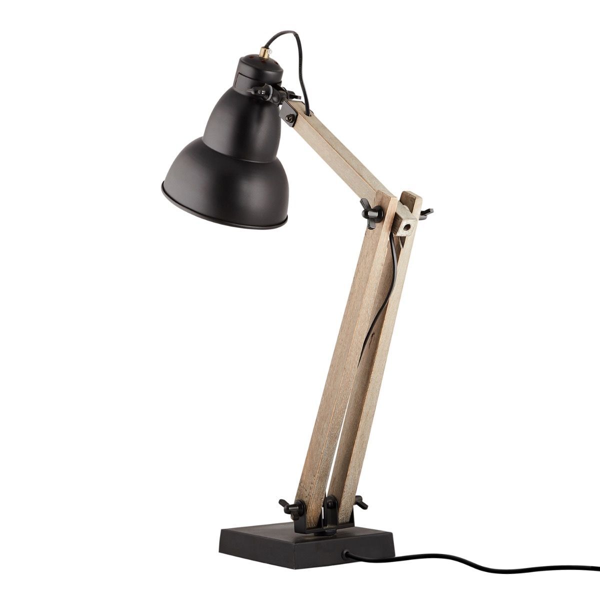 Faroe Scandi Modern Natural Wooden Table Lamp Rustic Retro Designer Light V563-75032