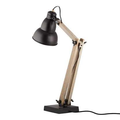 Faroe Scandi Modern Natural Wooden Table Lamp Rustic Retro Designer Light V563-75032