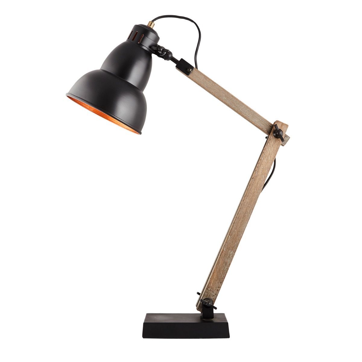 Faroe Scandi Modern Natural Wooden Table Lamp Rustic Retro Designer Light V563-75032