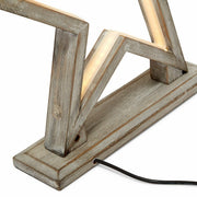 33cm Bamboo Star LED Table Lamp Light Modern Bedside - Antique Timber V563-75143