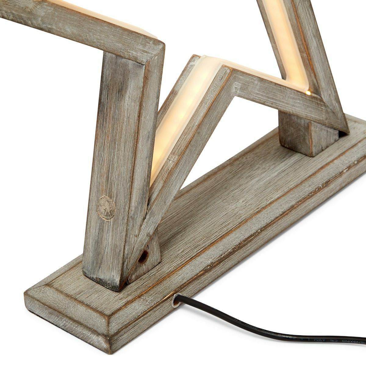 33cm Bamboo Star LED Table Lamp Light Modern Bedside - Antique Timber V563-75143