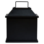 31.5cm LED Fireplace Metal/Glass Lantern Home Decor (Battery Operated) - Large V563-75149