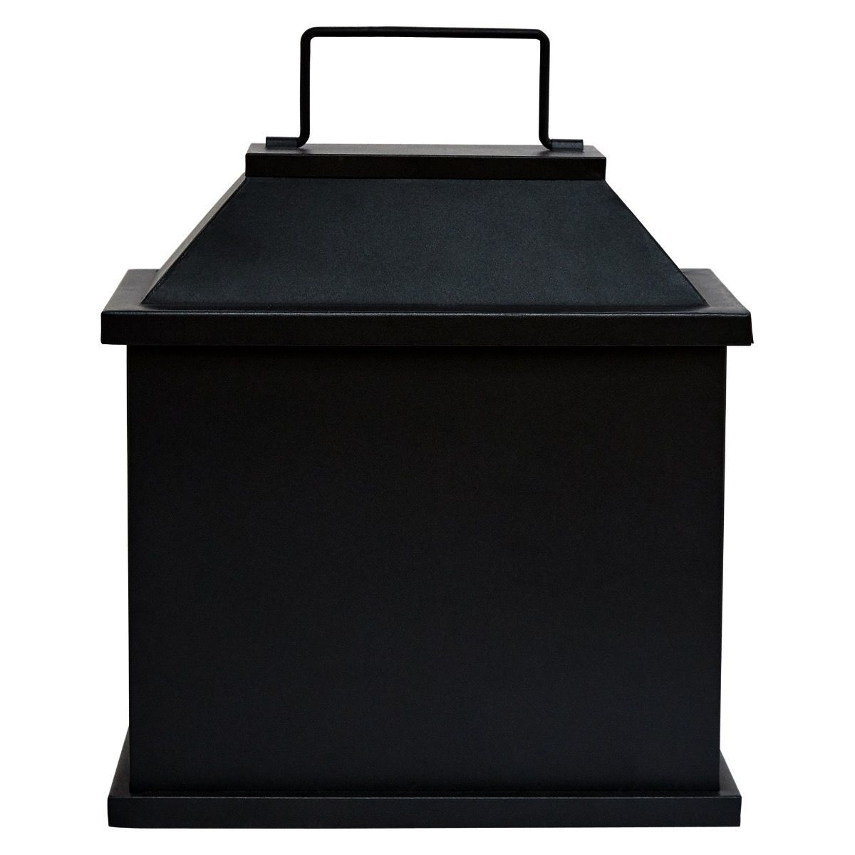 31.5cm LED Fireplace Metal/Glass Lantern Home Decor (Battery Operated) - Large V563-75149