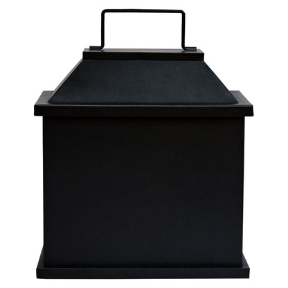 31.5cm LED Fireplace Metal/Glass Lantern Home Decor (Battery Operated) - Large V563-75149
