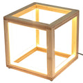 Bamboo Cube LED Lamp Modern Light Minimalistic Scandi - Natural V563-75160