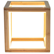 Bamboo Cube LED Lamp Modern Light Minimalistic Scandi - Natural V563-75160