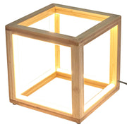 Bamboo Cube LED Lamp Modern Light Minimalistic Scandi - Natural V563-75160