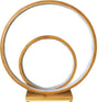 Natural Double Circle Bamboo LED Table Lamp Light Modern Scandi Minimal V563-75162
