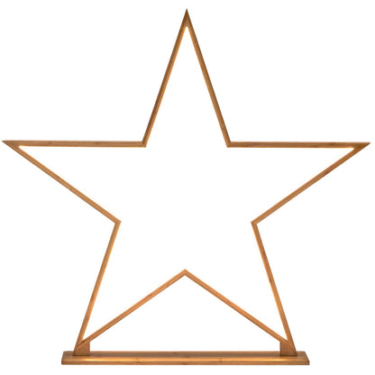 87cm Bamboo Star Table Lamp Desk Light LED Strip Modern Designer - Natural V563-75166