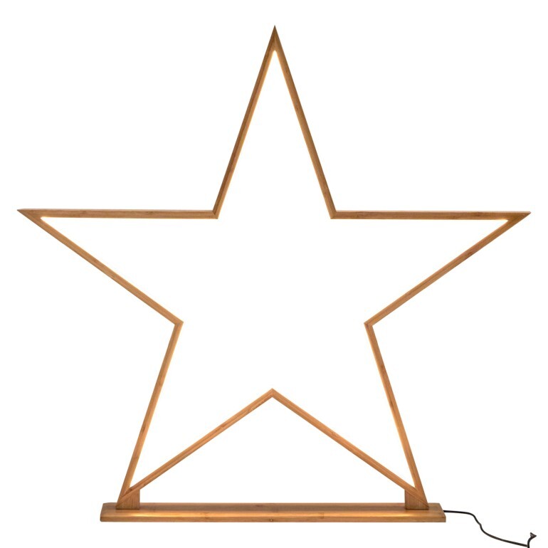 87cm Bamboo Star Table Lamp Desk Light LED Strip Modern Designer - Natural V563-75166