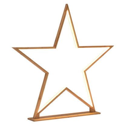 2x Large Bamboo Star w/ LED Strip Table Lamp Light Modern Minimalist Decor - Natural V563-75166_2X