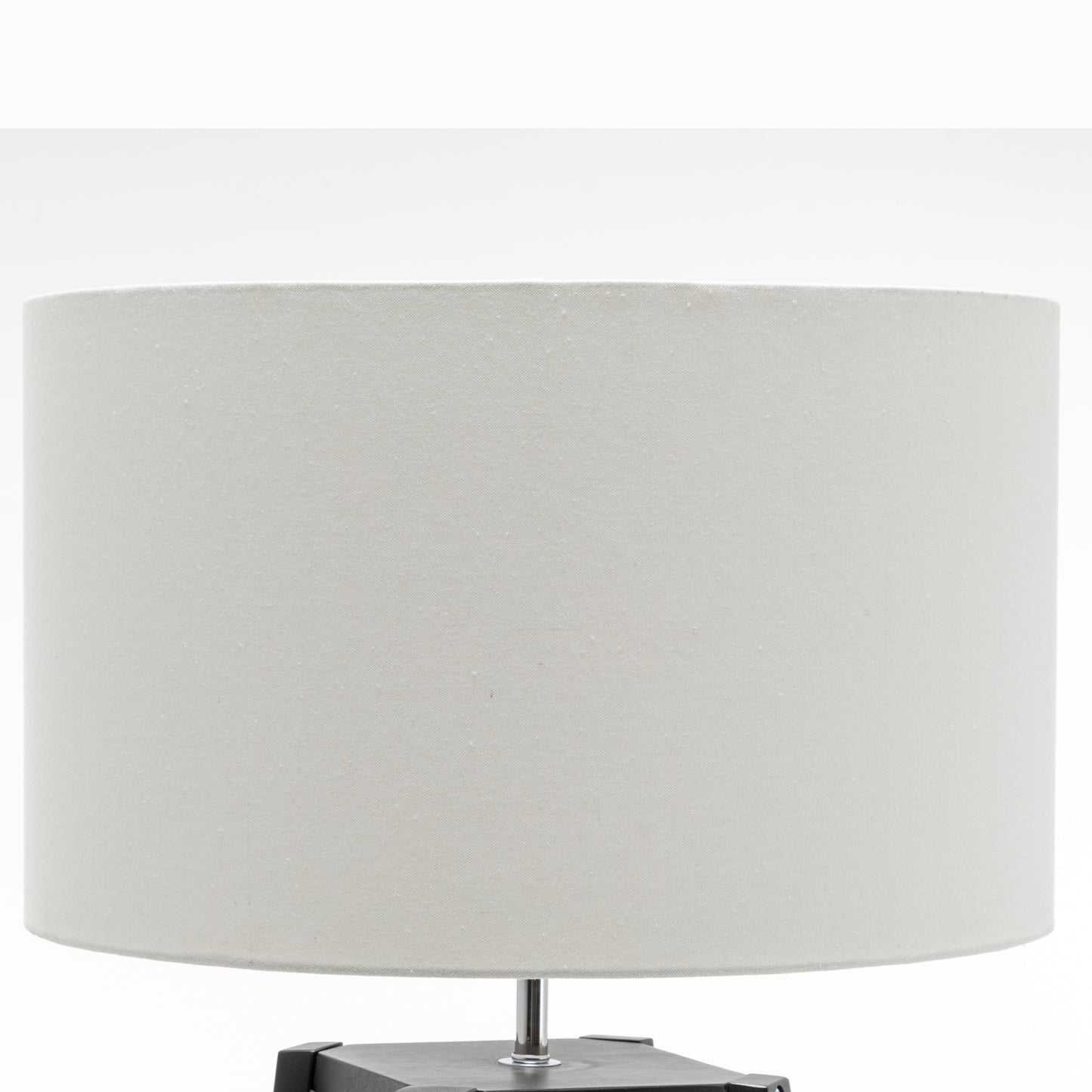 Eiffel 3 Tier Natural Wood Floor Lamp w/ Storage Shelves + Off White Linen Shade V563-75174