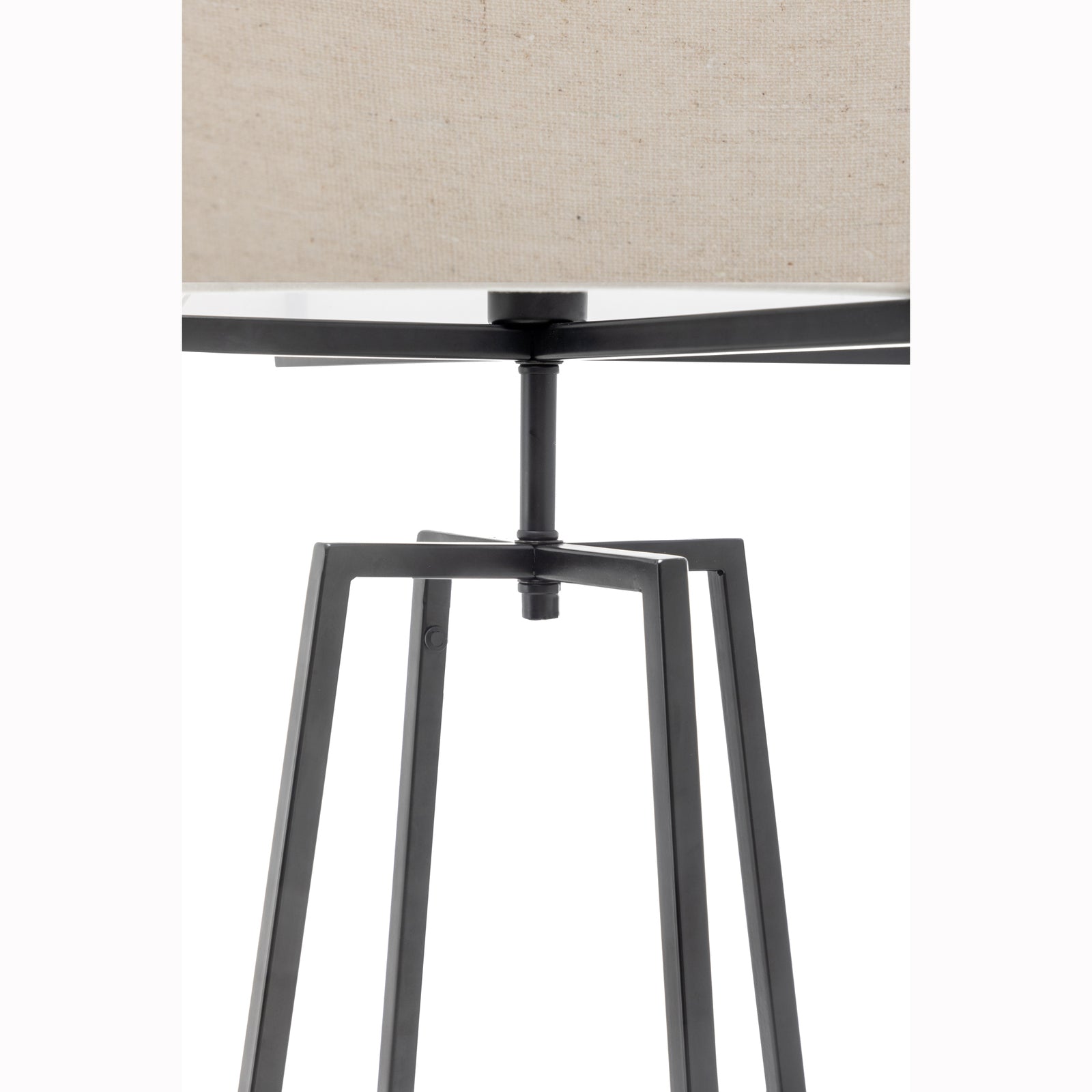Modern Dimmable Floor Lamp + Table Desk Lamp w/ Linen Shade Scandi - Matte Black V563-75181_75182