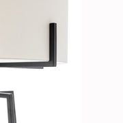 Modern Dimmable Floor Lamp + Table Desk Lamp w/ Linen Shade Scandi - Matte Black V563-75181_75182