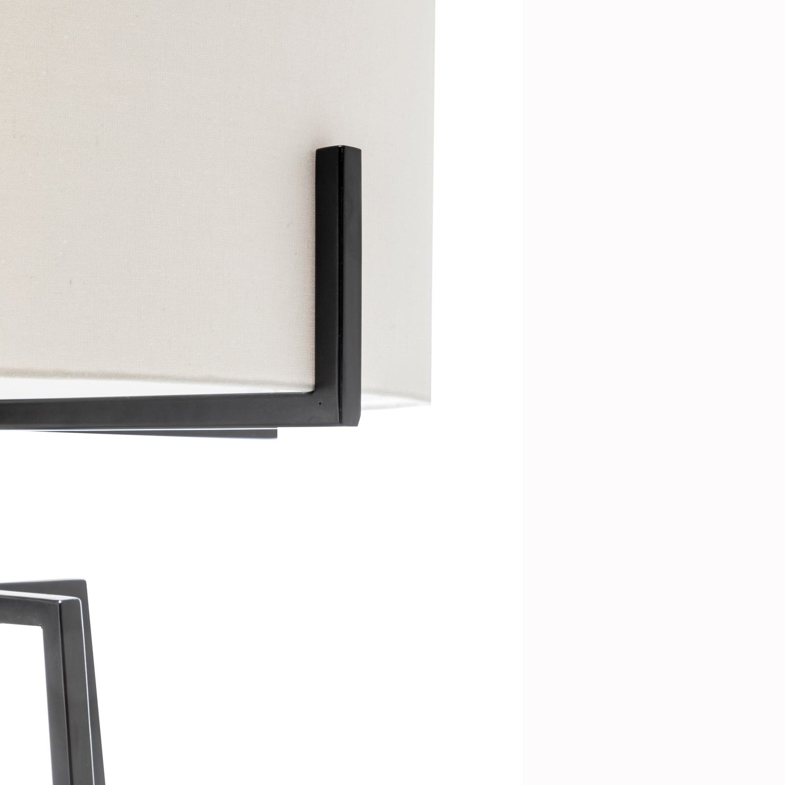 Modern Dimmable Floor Lamp + Table Desk Lamp w/ Linen Shade Scandi - Matte Black V563-75181_75182
