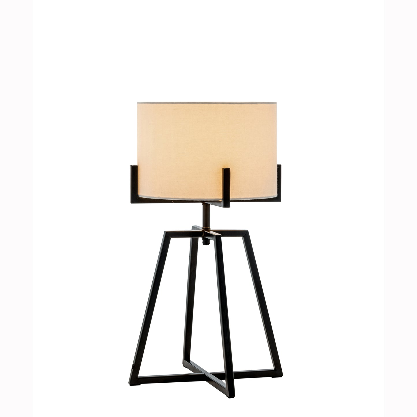 Modern Dimmable Floor Lamp + Table Desk Lamp w/ Linen Shade Scandi - Matte Black V563-75181_75182