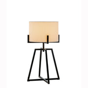 Modern Dimmable Floor Lamp + Table Desk Lamp w/ Linen Shade Scandi - Matte Black V563-75181_75182