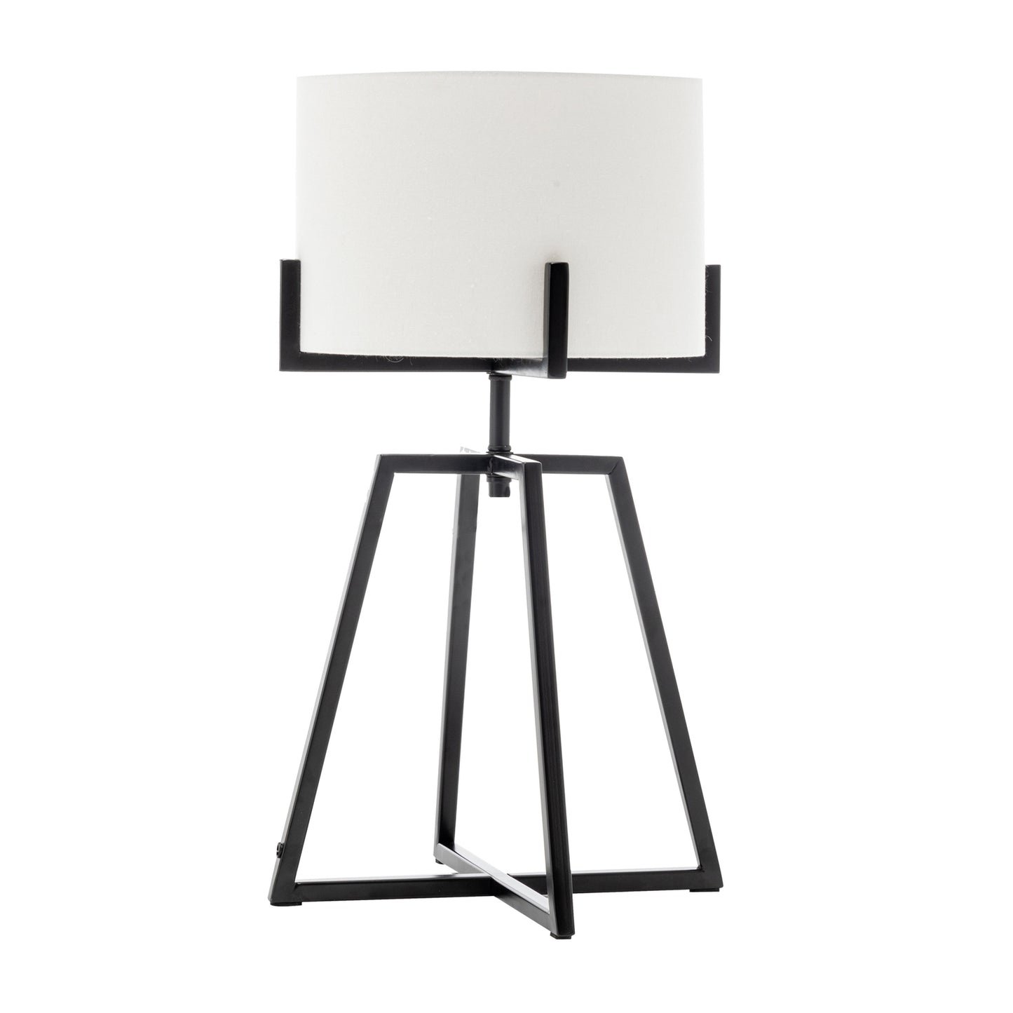 Modern Dimmable Floor Lamp + Table Desk Lamp w/ Linen Shade Scandi - Matte Black V563-75181_75182