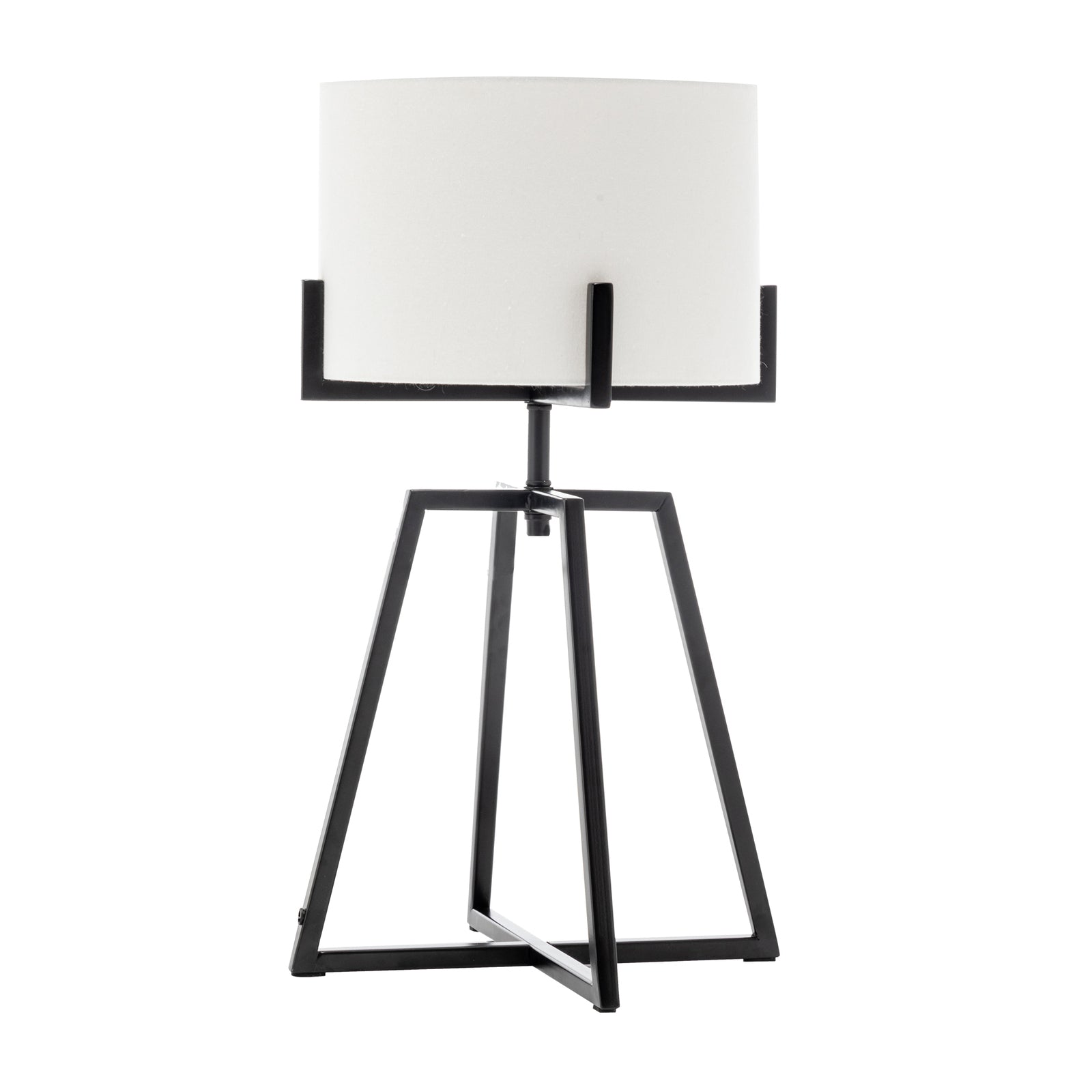 Modern Dimmable Floor Lamp + Table Desk Lamp w/ Linen Shade Scandi - Matte Black V563-75181_75182