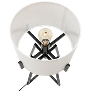 Modern Dimmable Floor Lamp + Table Desk Lamp w/ Linen Shade Scandi - Matte Black V563-75181_75182