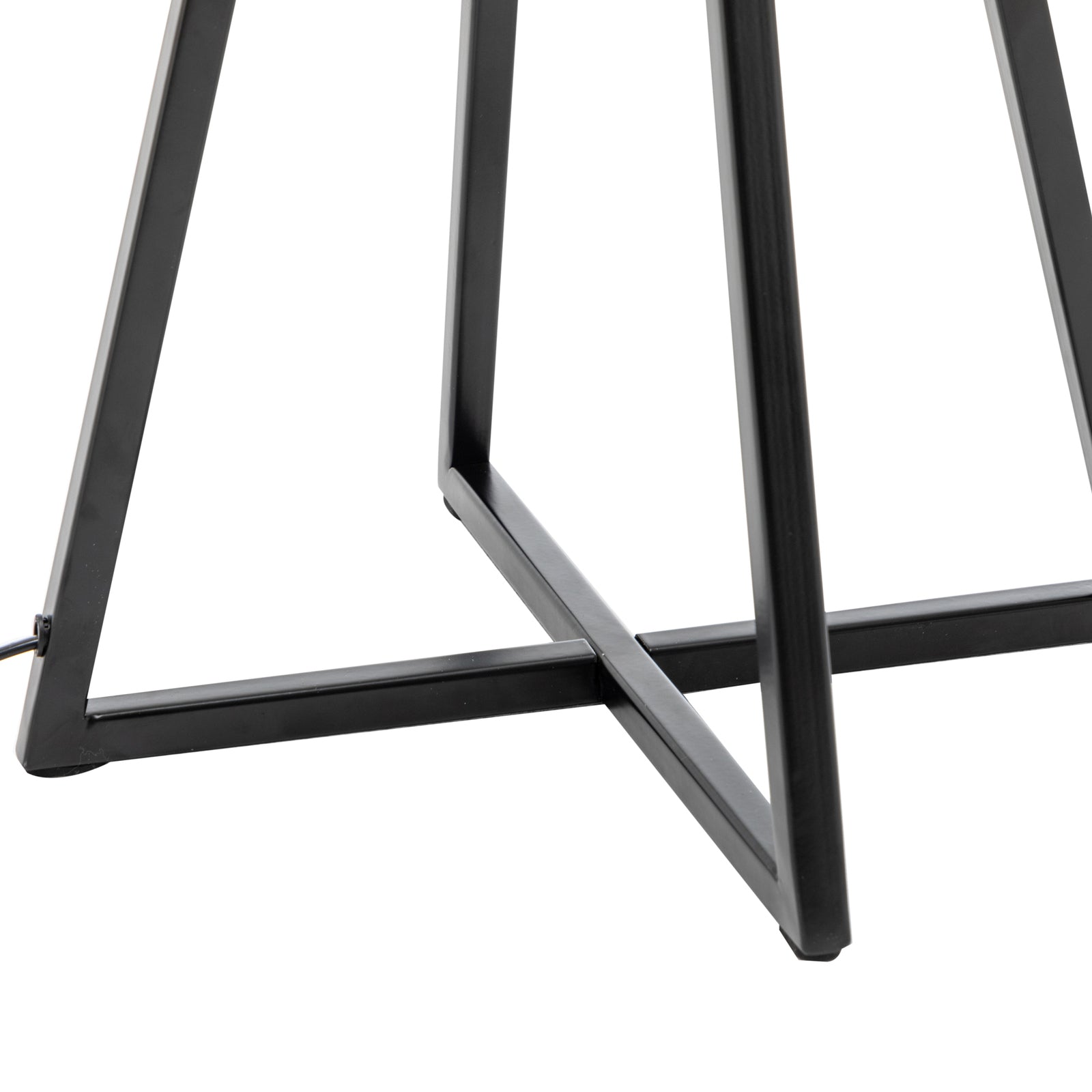 Modern Dimmable Floor Lamp + Table Desk Lamp w/ Linen Shade Scandi - Matte Black V563-75181_75182