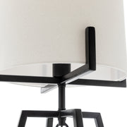 Modern Dimmable Floor Lamp + Table Desk Lamp w/ Linen Shade Scandi - Matte Black V563-75181_75182