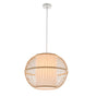 Natural Woven Bamboo Sphere Pendant Lamp Hanging Light Bell Shade Boho Tropical V563-75184