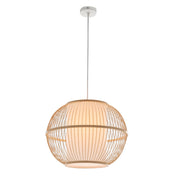 Natural Woven Bamboo Sphere Pendant Lamp Hanging Light Bell Shade Boho Tropical V563-75184