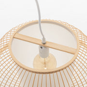 Natural Woven Bamboo Sphere Pendant Lamp Hanging Light Bell Shade Boho Tropical V563-75184
