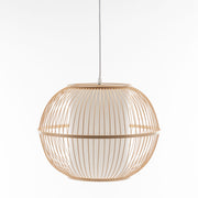 Natural Woven Bamboo Sphere Pendant Lamp Hanging Light Bell Shade Boho Tropical V563-75184