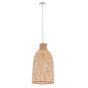 Natural Woven Bamboo Cone Pendant Lamp Hanging Light Bell Shade Boho Tropical V563-75185