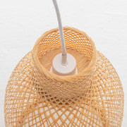 Natural Woven Bamboo Cone Pendant Lamp Hanging Light Bell Shade Boho Tropical V563-75185