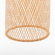 Natural Woven Bamboo Cone Pendant Lamp Hanging Light Bell Shade Boho Tropical V563-75185