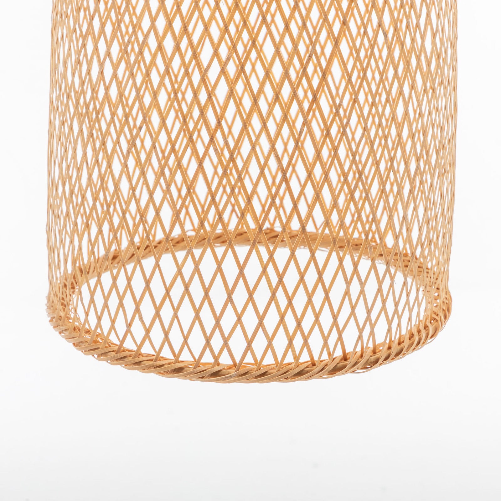 Natural Woven Bamboo Cone Pendant Lamp Hanging Light Bell Shade Boho Tropical V563-75185