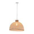 Natural Hand Woven Bamboo Dome Pendant Lamp Hanging Light Rattan Style V563-75186