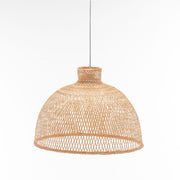 Natural Hand Woven Bamboo Dome Pendant Lamp Hanging Light Rattan Style V563-75186