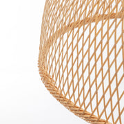 Natural Hand Woven Bamboo Dome Pendant Lamp Hanging Light Rattan Style V563-75186