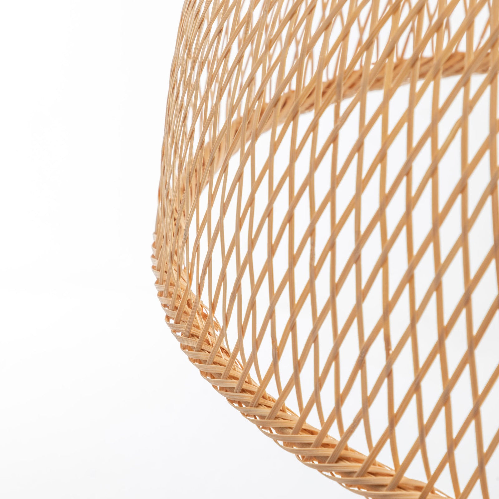 Natural Hand Woven Bamboo Dome Pendant Lamp Hanging Light Rattan Style V563-75186