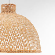 Natural Hand Woven Bamboo Dome Pendant Lamp Hanging Light Rattan Style V563-75186