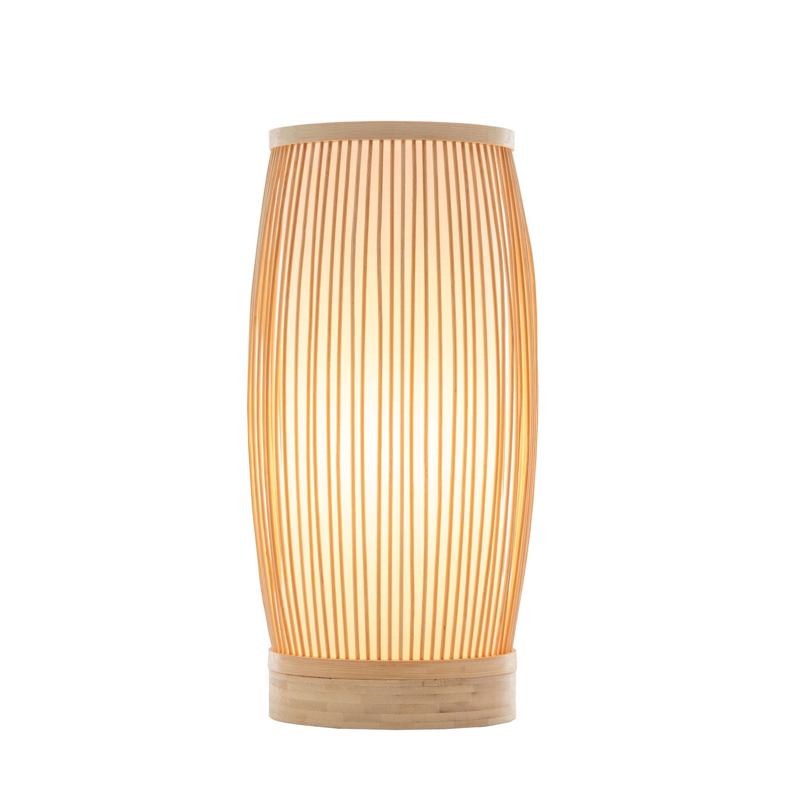 Natural Woven Bamboo Cylinder Table Lamp Light Shade Boho Tropical Coastal V563-75187