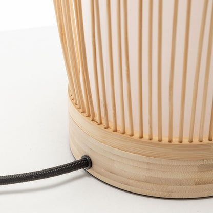 Natural Woven Bamboo Cylinder Table Lamp Light Shade Boho Tropical Coastal V563-75187