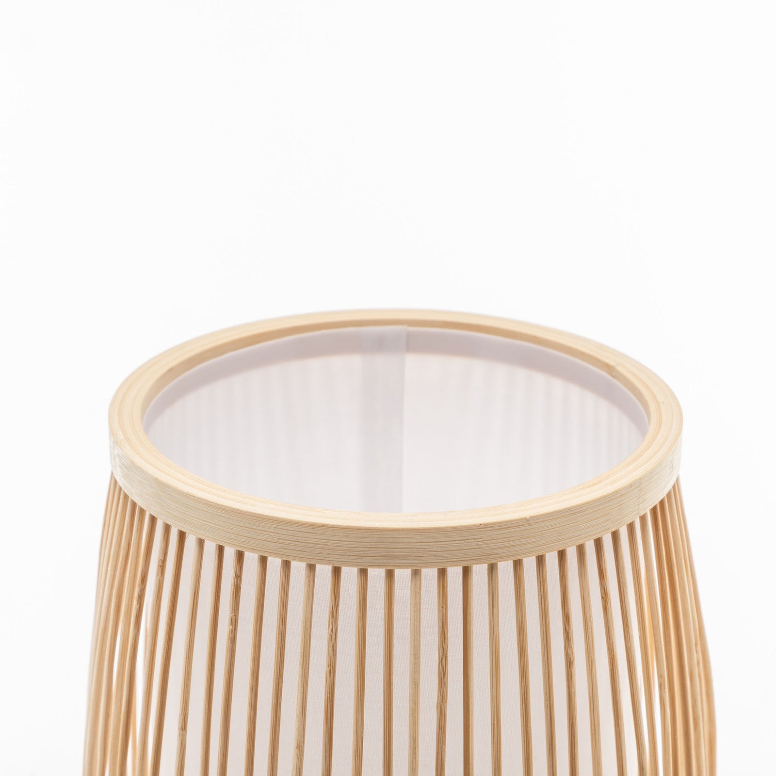 Natural Woven Bamboo Cylinder Table Lamp Light Shade Boho Tropical Coastal V563-75187
