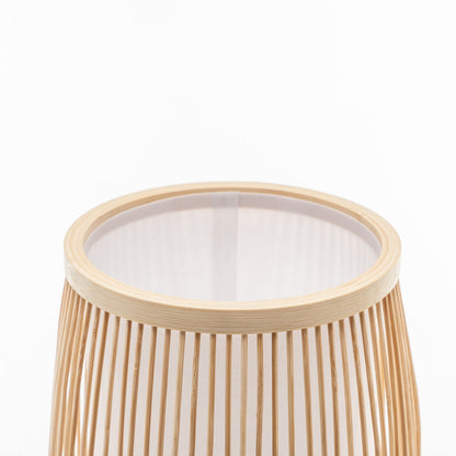 Natural Woven Bamboo Cylinder Table Lamp Light Shade Boho Tropical Coastal V563-75187