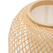 Natural Woven Bamboo Oval Table Lamp Light Shade Boho Tropical Coastal V563-75188