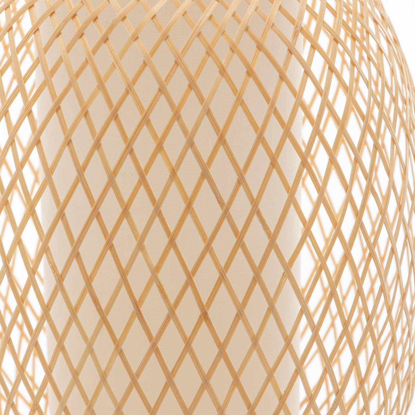 Natural Woven Bamboo Oval Table Lamp Light Shade Boho Tropical Coastal V563-75188