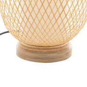 Natural Woven Bamboo Oval Table Lamp Light Shade Boho Tropical Coastal V563-75188