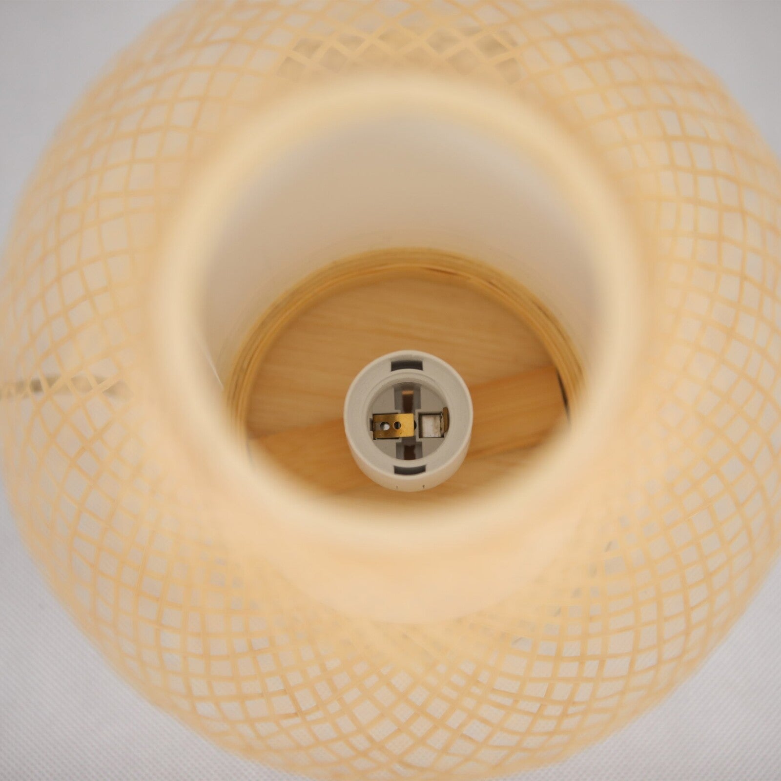 Natural Woven Bamboo Oval Table Lamp Light Shade Boho Tropical Coastal V563-75188