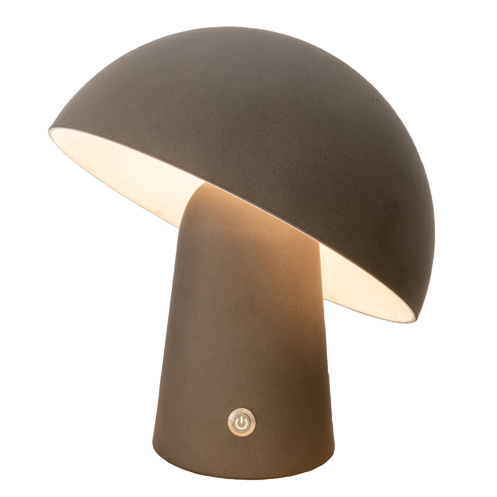 LED Cordless Mushroom USB Rechargeable Table Lamp Dimming Night Light - Steel Grey V563-75189