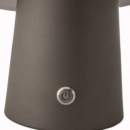 LED Cordless Mushroom USB Rechargeable Table Lamp Dimming Night Light - Steel Grey V563-75189